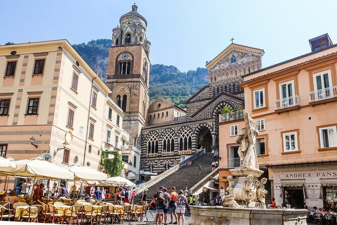 Amalfi Coast & Positano Day Trip from Rome with Coastal Cruise - The Amalfi Stop: Cathedral Views, Beach Time, and a Quick Lemon Detour