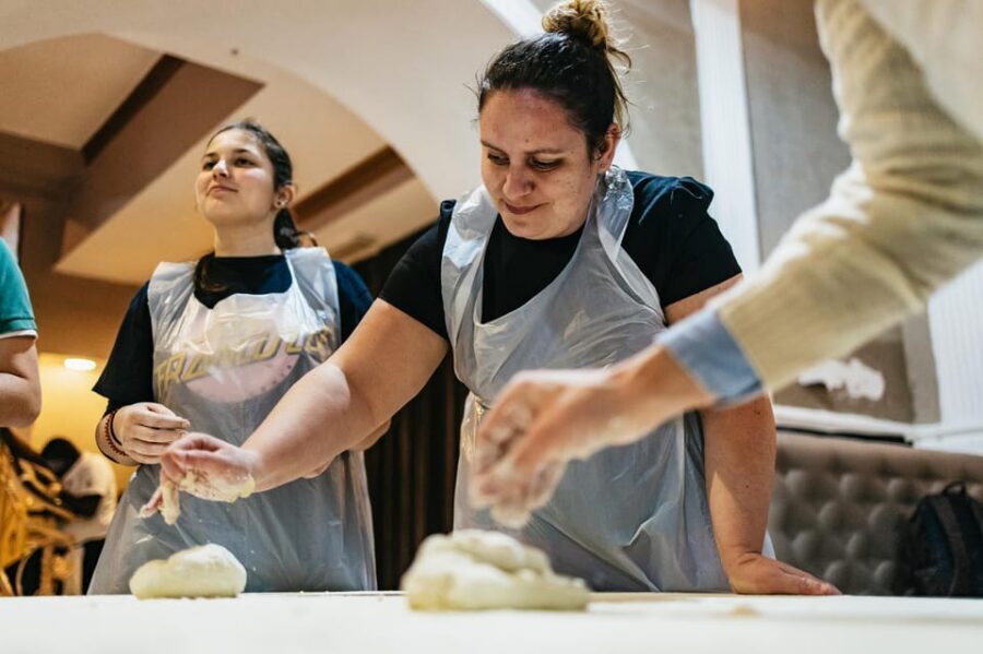 Naples: Pizza-Making Workshop with Drink and Appetizer - San Marzano sauce and the Margherita build: order matters