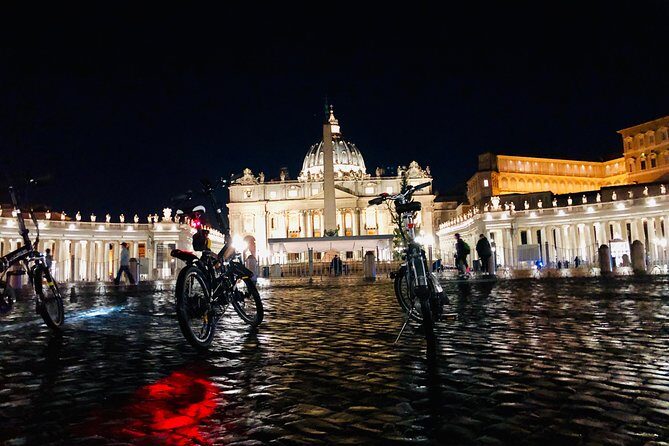 Rome by Night - Ebike Small Group Tour - Food and Wine (Option) - Stop 5: Piazza del Colosseo and the terrace Colosseum finish