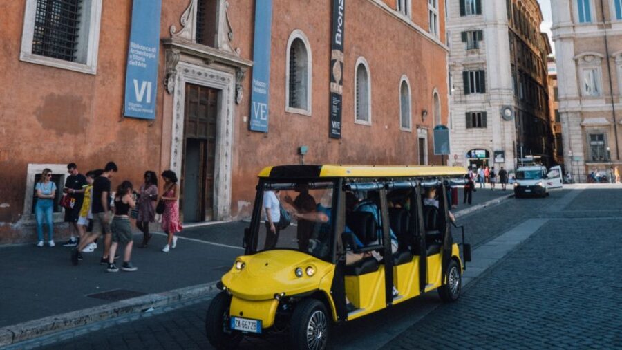 Rome: City Highlights Golf Cart Tour with Local Guide - Piazza Venezia to the Colosseum: Gladiator Stories Without the Full Entry Load