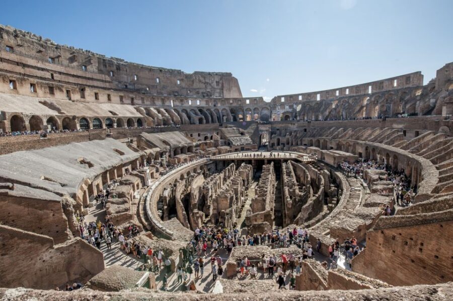Rome: Colosseum Arena, Roman Forum & Palatine Tour - Getting Into the Colosseum: Security First, Then the Show Starts
