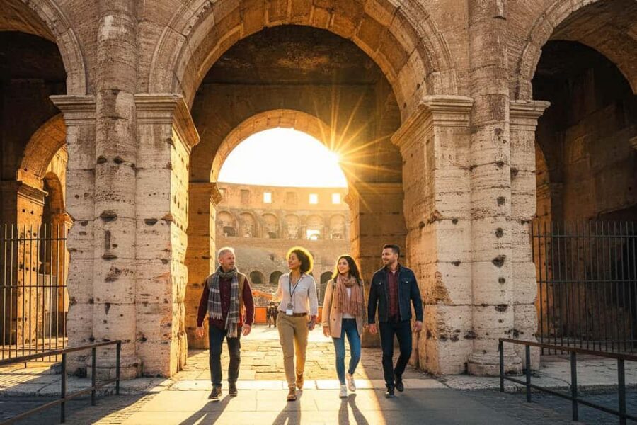 Rome: Colosseum Arena Twilight Tour & Imperial Forum Visit - Trajan’s Column at Sunset: Reliefs and Roman Victory