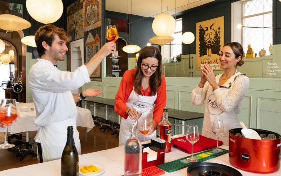 Rome: Enjoy Spritz and Pasta Making in Piazza Navona - Entering Restaurant Gusto, steps from Piazza Navona