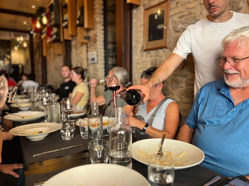 Rome: Food Tour with Unlimited Food and Barolo Wine - il Segreto Pasta Night with Barolo: Al Dente Meets Real Pairing