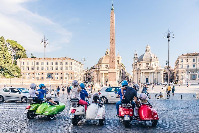 Rome Morning Vespa Sidecar Tour in Rome with Cappuccino - Piazza della Repubblica and Fontana delle Naiadi