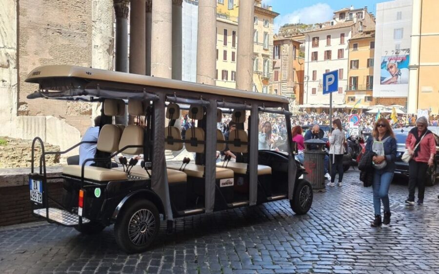 Rome: Night Tour of the City by Golf Cart (Private option) - Trevi Fountain at dusk: coin moment, better positioning, real context