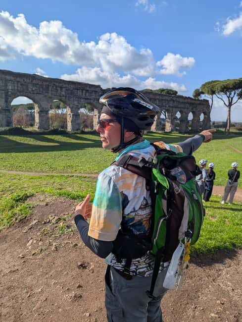 Rome:Appian Way E-bike Tour, Catacombs, Aqueducts & Transfer - Caffarella Park back toward the city feeling